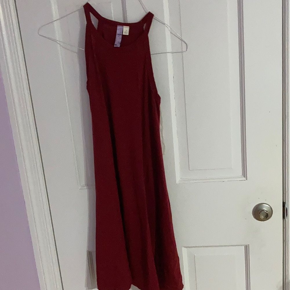 Maroon tee shirt dress size S